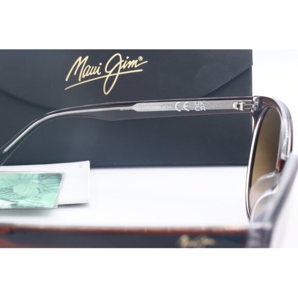 Maui Jim Mehana MJ 866-10 Tortoise Oval Sunglasses Brown polarized Lenses 55mm